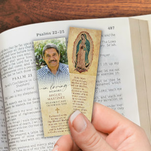 Christelijk Herdenkingsfoto Guadalupe Gebedsbladwi Mini Visitekaartjes