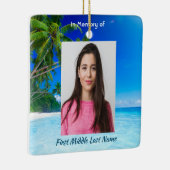 Christelijk herdenkingssouvenir Tropisch strand Ex Keramisch Ornament (Rechts)