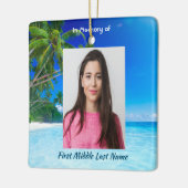 Christelijk herdenkingssouvenir Tropisch strand Ex Keramisch Ornament (Links)