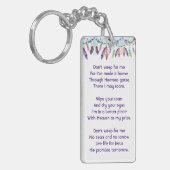 Christelijk Herdenkingsveren Feathers Boho Stam- e Sleutelhanger (Voorkant Links)