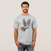 Christelijk heren T-shirt met duif (Voorkant volledig)
