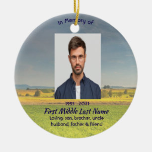 Christelijk herinneringsgeschenk boerderij gewas p keramisch ornament