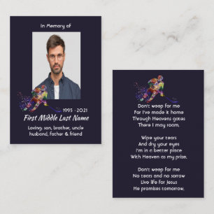 Christelijk herinneringsgeschenk ijshockeyspeler s visitekaartje