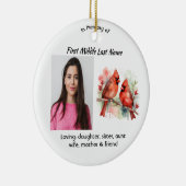 Christelijk herinneringsgeschenk Kardinaalvogel Keramisch Ornament (Rechts)