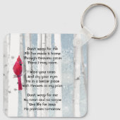Christelijk herinneringsgeschenk Kardinaalvogel Sleutelhanger (Achterkant)