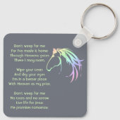 Christelijk herinneringsgeschenk Pastel Paard Kuns Sleutelhanger (Achterkant)