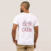 Christelijk hij is Lion en de Lamb White T-shirt (Achterkant volledig)