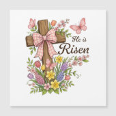 Christelijk- Hij Is Opgewekt Bloemkruis Religieus (Voorkant)
