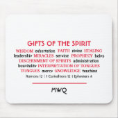 Christelijk | HOLY SPIRIT GIFTS | Monogramscripts Muismat (Voorkant)