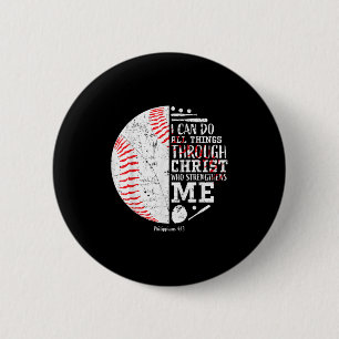 Christelijk Honkbal Filipenzen 4_13 Ik Kan Alles D Ronde Button 5,7 Cm