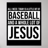 Christelijk honkbal t Shirt is honkbal Poster (Voorkant)