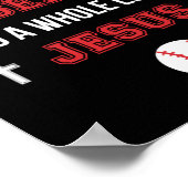 Christelijk honkbal t Shirt is honkbal Poster (Hoek)