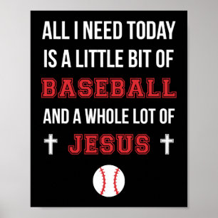 Christelijk honkbal t Shirt is honkbal Poster