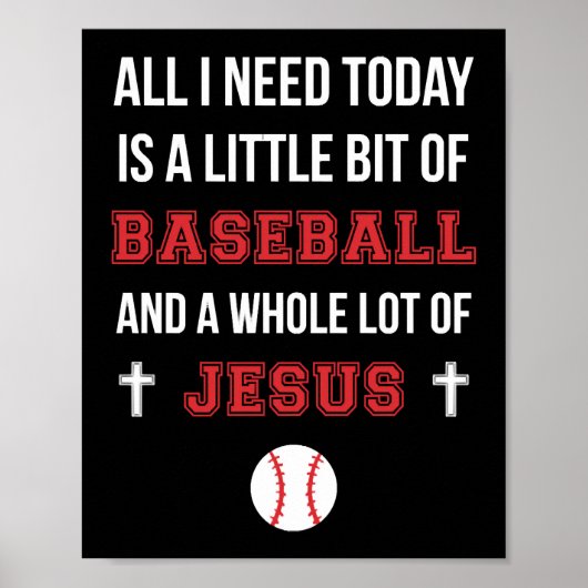 Christelijk honkbal t Shirt is honkbal Poster (Voorkant)
