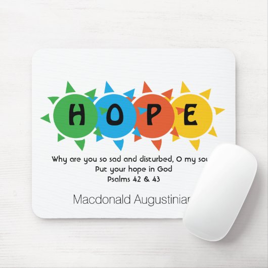 Christelijk HOOP IN GOD Psalm 42 Persoonlijk Muismat (Met muis)