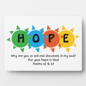 Christelijk HOOP IN GOD Suicide Prevention CUSTOOT Fotoplaat (voorkant)