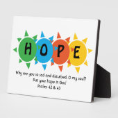 Christelijk HOOP IN GOD Suicide Prevention CUSTOOT Fotoplaat (Zijkant)