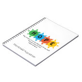 Christelijk HOOP IN GOD Suicide Prevention CUSTOOT Notitieboek (Linkerzijde)