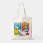 Christelijk Hope Dove canvas tas (Achterkant)