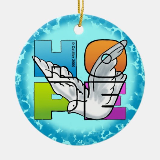 Christelijk Hope Dove Ornament (Voorkant)