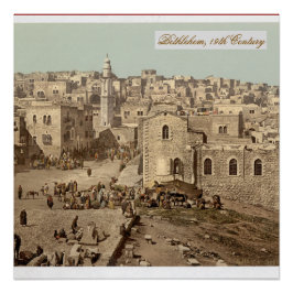 Christelijk Huisdecoratie Oude Foto Heilige Land Perfect Poster