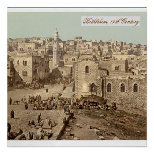 Christelijk Huisdecoratie Oude Foto Heilige Land Perfect Poster