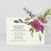 Christelijk huwelijk tussen Lavender Paarse Floral Kaart (Staand voorkant)