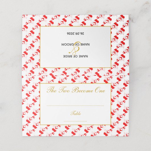 CHRISTELIJK huwelijksfeest in CANADA Plaatskaartje (Buitenkant ongevouwen)