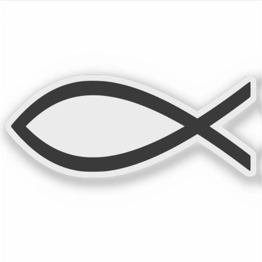 Christelijk Ichthus vissymbool Sticker (Voorkant)