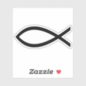 Christelijk Ichthus vissymbool Sticker (Vel)