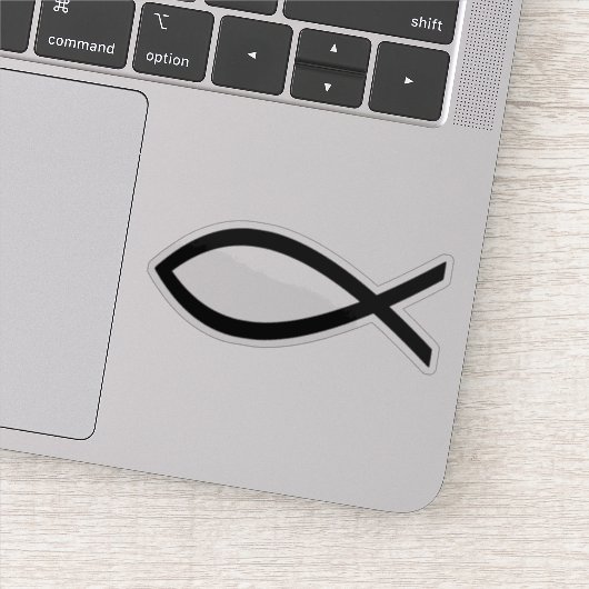 Christelijk Ichthus vissymbool Sticker (Detail)
