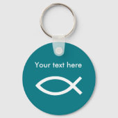 Christelijk Ichthys-symbool Sleutelhanger (Voorkant)