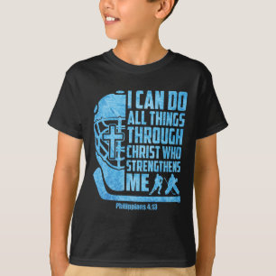 Christelijk IJshockey Jezus Religieus Jongens Kind T-shirt