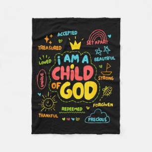 Christelijk Ik Ben Een Kind Van God Jezus Geloven Fleece Deken