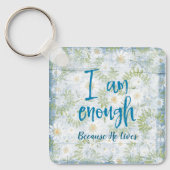 Christelijk: Ik ben genoeg omdat Hij leeft Sleutelhanger (Voorkant)