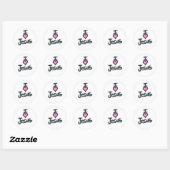 Christelijk ‘Ik hou van Jezus’ Roze Hart Ronde Sticker (Vel)