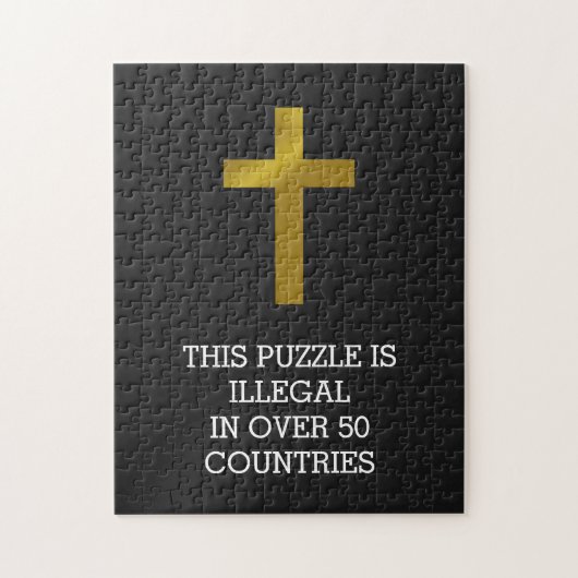 Christelijk - illegaal in meer dan 50 landen legpuzzel (Verticaal)