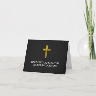 Christelijk - illegaal in meer dan 50 landen notitiekaartje