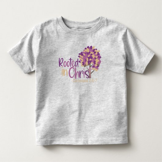 Christelijk in Christus Colossians 2:7 Naam toevoe Kinder Shirts (Voorkant)