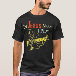 Christelijk in Jezus naam, ik speel gitaar T-shirt