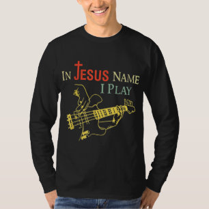 Christelijk in Jezus naam, ik speel gitaar T-shirt