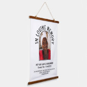 Christelijk IN LIEFDEVOLLE GEHEUGEN Foto Hangend Wandkleed (Gebogen)