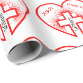 Christelijk Inpakpapier 'Jesus Loves You' (Rol Hoek)