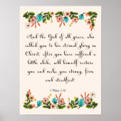 Christelijk inspirerend artikel - 1 Peter 5:10 Poster (Voorkant)