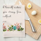 Christelijk inspirerend artikel - 1 Peter 5:10 Theedoek (Quarter Fold)