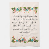 Christelijk inspirerend artikel - 1 Peter 5:10 Theedoek (Verticaal)