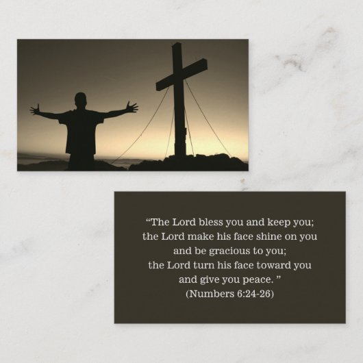 Christelijk Inspirerend Bijbelse Religieus Kruis Visitekaartje (Voorkant / Achterkant)