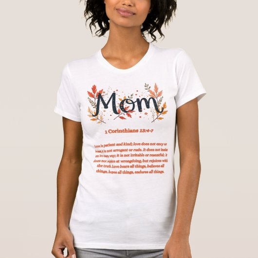 Christelijk Inspirerend Bijbelvers Moeder T-shirt (Voorkant)