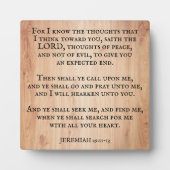 Christelijk Inspirerend Jeremia 29:11 Schrift Fotoplaat (Voorkant)