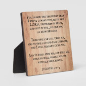 Christelijk Inspirerend Jeremia 29:11 Schrift Fotoplaat (Voorkant)